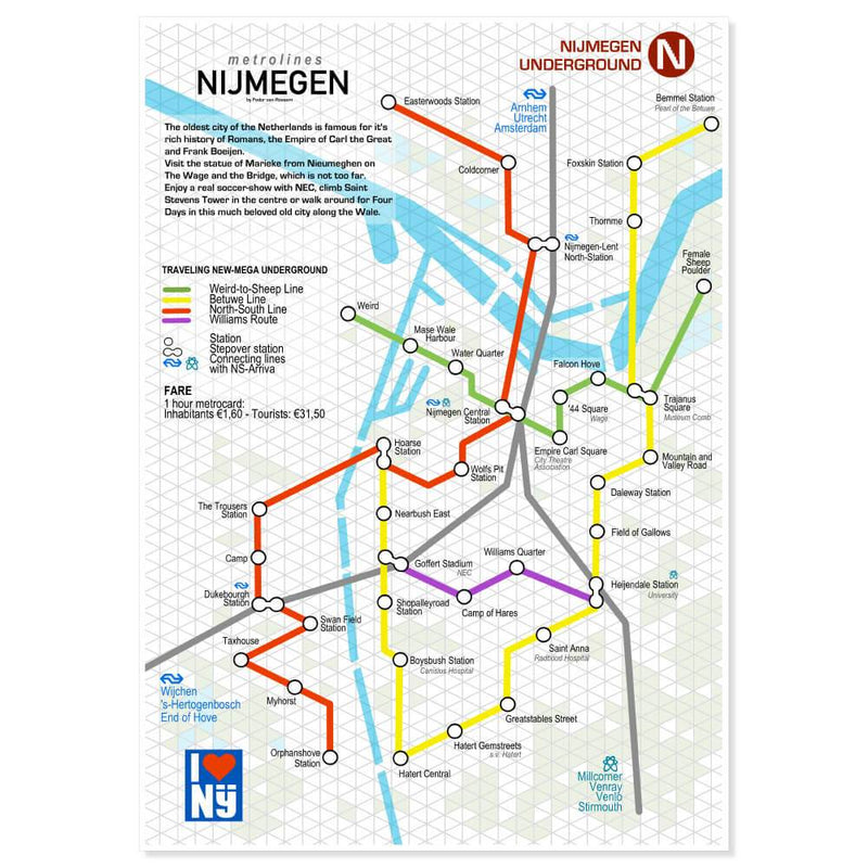 Metrokaart van Nijmegen - Catch Utrecht