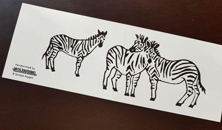 Zebra, handgedrukte kaart - Catch Utrecht