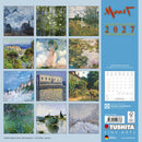 Claude Monet - Jaarkalender 2027 – achterkant met overzicht van alle afbeeldingen, 30 × 30 cm