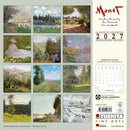 Monet: Walk in the Country - Jaarkalender 2027 – achterkant met overzicht van alle afbeeldingen, 30 × 30 cm