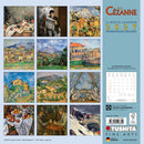 Paul Cézanne - Jaarkalender 2027 – achterkant met overzicht van alle afbeeldingen, 30 × 30 cm