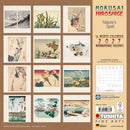 Hokusai & Hiroshige: Nature - Jaarkalender 2027 – achterkant met overzicht van alle afbeeldingen, 30 × 30 cm