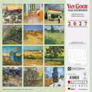 Van Gogh: Provence - Jaarkalender 2027 – achterkant met overzicht van alle afbeeldingen, 30 × 30 cm