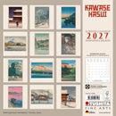 Kawase Hasui - Jaarkalender 2027 – achterkant met overzicht van alle afbeeldingen, 30 × 30 cm