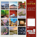 Inside Japan - Jaarkalender 2027 – achterkant met overzicht van alle afbeeldingen, 30 × 30 cm