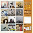 Street Art - Jaarkalender 2027 – achterkant met overzicht van alle afbeeldingen, 30 × 30 cm