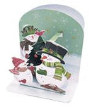 Sneeuwpop - Kerst Pop-Up kaart