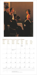 Jack Vettriano - Jaarkalender 2027 – voorbeeld van de binnenzijde en maandindeling