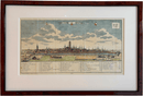Profielgezicht van Utrecht – Handgekleurde steendruk uit 1856