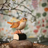 Nachtegaal - Houten vogel beeldje