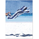 Blauw-witte strandhanddoek - Catch Utrecht