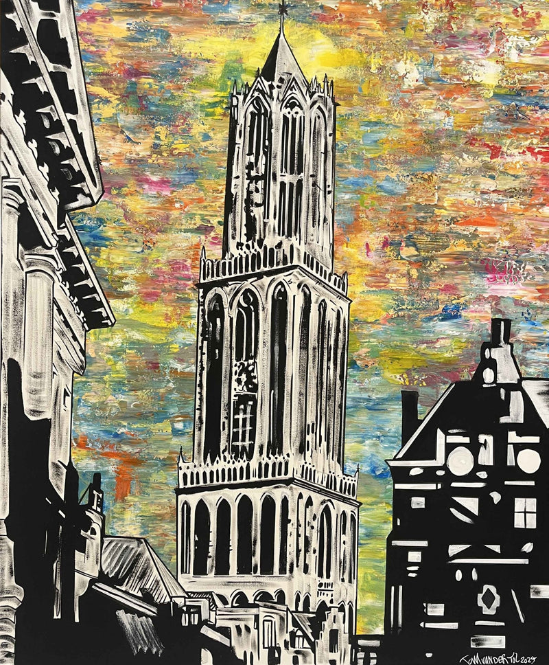 Domtoren vanaf Stadhuisbrug, Utrecht (origineel kunstwerk) - Catch Utrecht