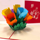 Gekleurde tulpen - Pop - Up kaart - Catch Utrecht