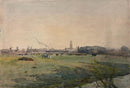 Gezicht van Jutfaas naar de stad gericht (originele aquarel) - Anthony Grolman - Catch Utrecht