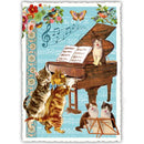 Kaart met katten aan de piano, Edition Tausendschön