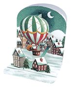 Kerstman in luchtballon - Kerst Pop - Up kaart - Catch Utrecht