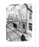 Kromme Nieuwegracht, Utrecht (originele tekening) - Catch Utrecht