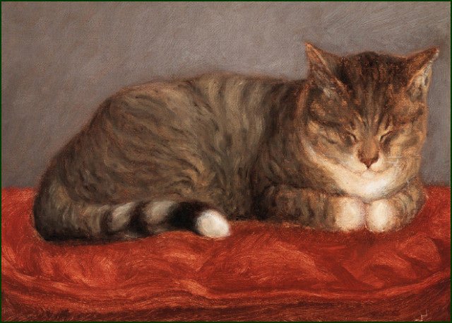 Liggende kat, Mosse, Animals in Art, Maria Wijk - Catch Utrecht