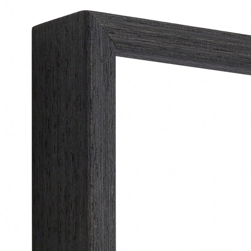 Luxe aluminium wissellijst met antraciet hout fineer FSC - Nielsen Alpha