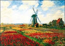 Tulip Field With Mill in Holland, Claude Monet - Catch Utrecht