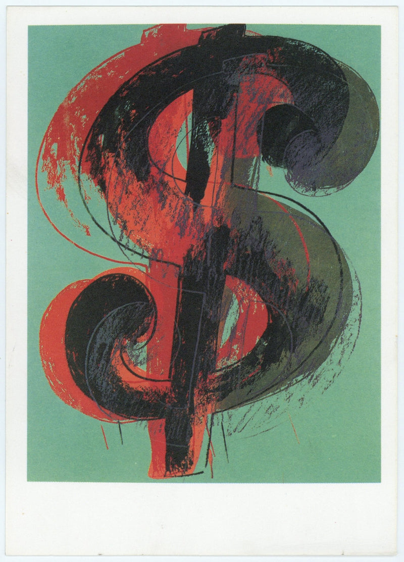 Dollarteken (groen) - Andy Warhol postkaart - Catch Utrecht
