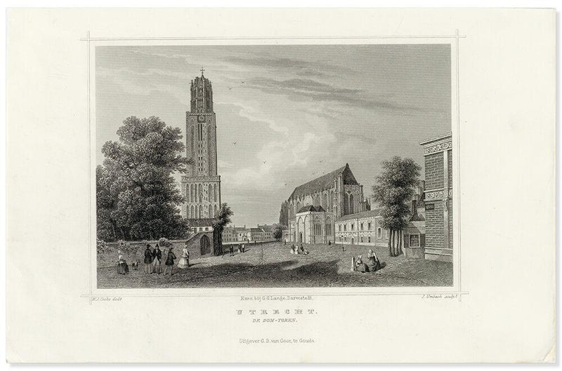 Domtoren, Utrecht - Originele gravure uit 1858 - Catch Utrecht