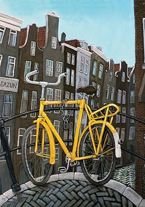 Gele fiets op de Gaardbrug - Catch Utrecht