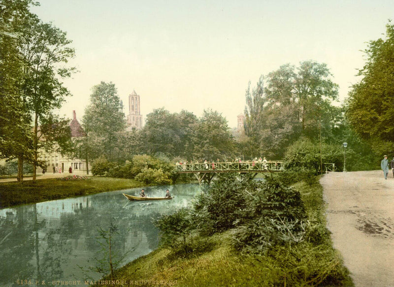 Gezicht op de Herenbrug over de Stadsbuitengracht -1900, Utrecht - Catch Utrecht
