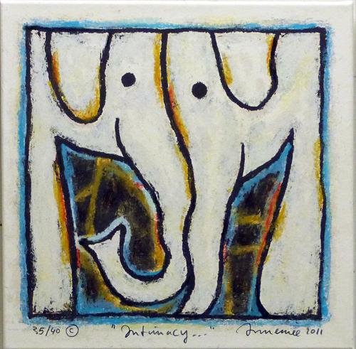 Intimacy, zeefdruk op canvas (olifant) - Catch Utrecht