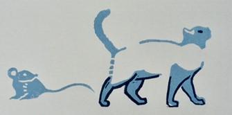 Kat en Muis, handgedrukte kaart - Catch Utrecht