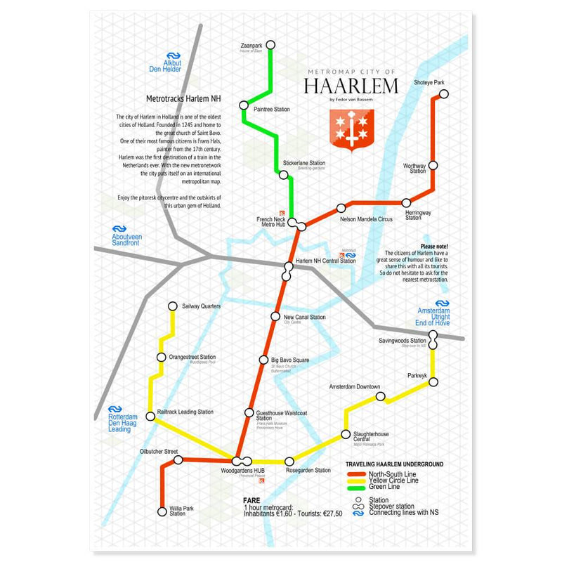 Metrokaart van Haarlem - Catch Utrecht