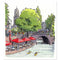 Oudegracht met terras, Utrecht (origineel aquarel) - Catch Utrecht