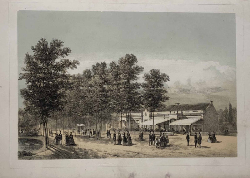 Park Tivoli, Utrecht - Originele kleuren steendruk uit 1860 - Catch Utrecht