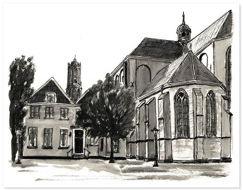 Pieterskerkhof, zwart/wit Utrecht - Catch Utrecht