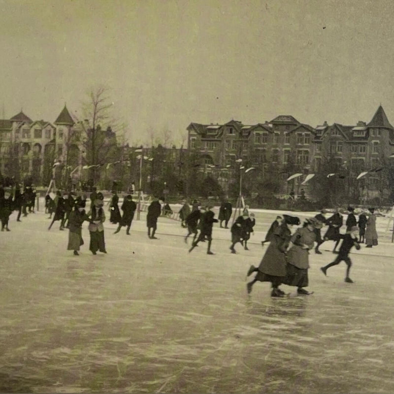 Schaatsers op de Oudegracht , Utrecht in de winter (los of als set) - Catch Utrecht