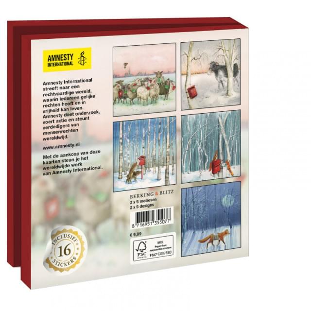 Season's greetings, Martine van Nieuwenhuyzen, Amnesty International (incl. sluitstickers) - Catch Utrecht