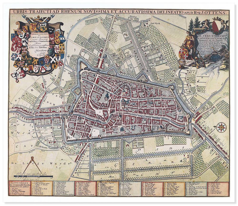 Stadsplattegrond Utrecht, R & J Ottens - Catch Utrecht