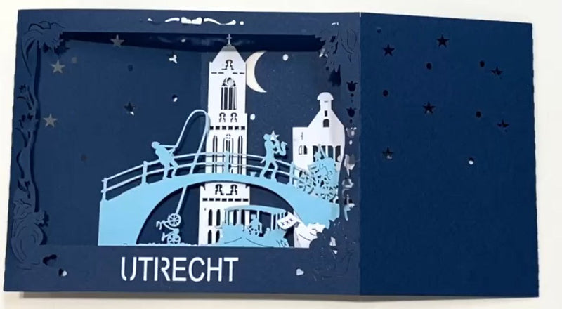 Utrecht stad (blauw) Pop-Up kaart - Catch Utrecht