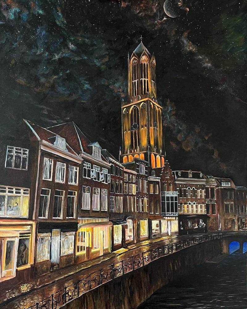 Vismarkt, Utrecht (origineel olieverf schilderij) - Catch Utrecht